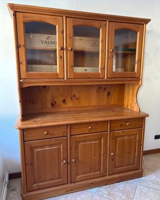 Credenza / cristalliera in pino