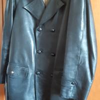 Giaccone cappotto in pelle uomo vintage 
