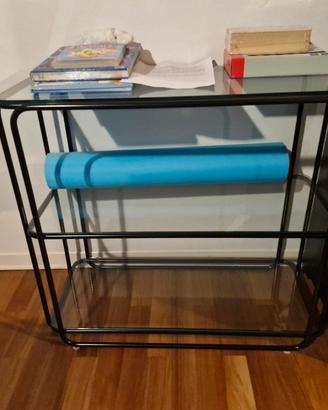Mobiletto metallo e vetro