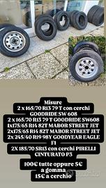 5 coppie gomme con o senza cerchi 