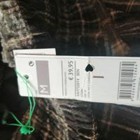 gonna tartan o scozzese benetton verde e panna 