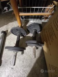 Manubri con 6 kg di pesi ogniuno