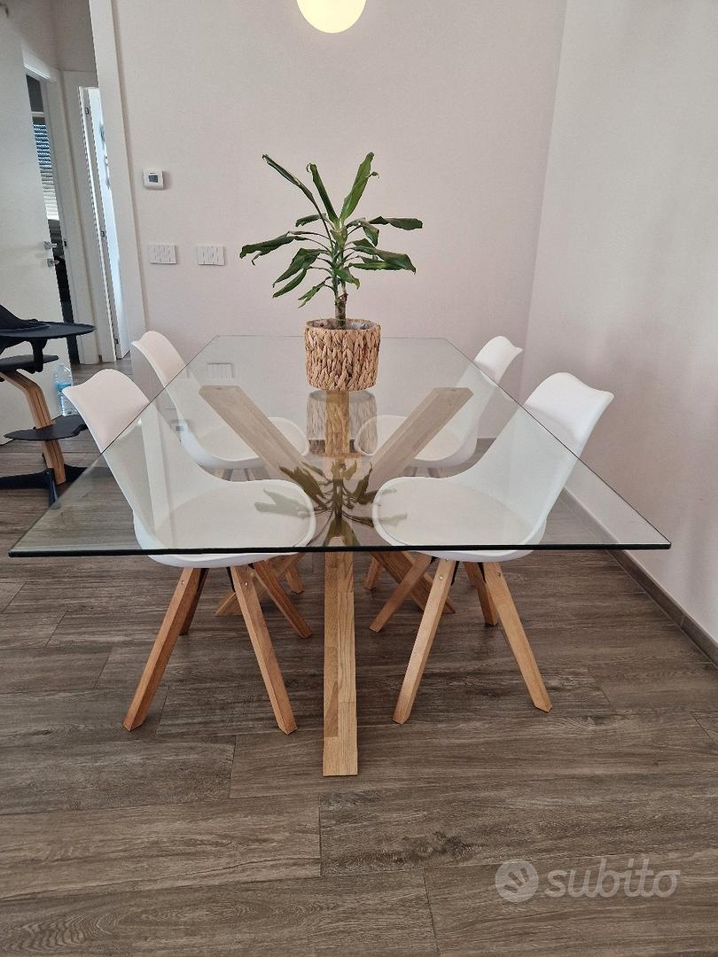 Glass Tavolo Vetro Jysk Tavolo Da Pranzo Vetro/rovere Naturale