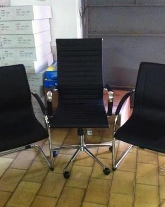 Tris poltrone direzionali sedie ufficio HEL