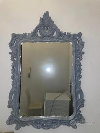 Specchio da parete barocco grigio