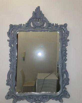 Specchio da parete barocco grigio