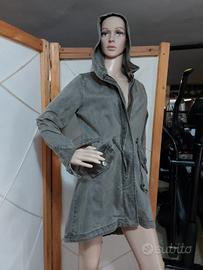 Kiss Pink spolverino verde militare da donna