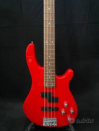Basso Jb8 rosso con jack e tracolla