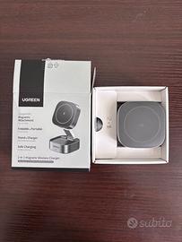 UGREEN MagFlow Caricatore Wireless 2-in-1 Magneti