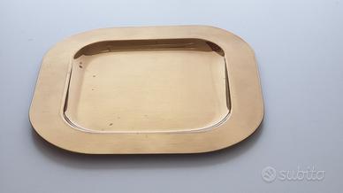 piatto vassoio svuotatasche quadrato ottone Vintag