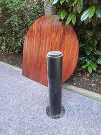 tavolo penisola in ciliegio con piede e viti 