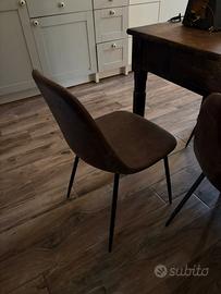 Sedia in eco marrone