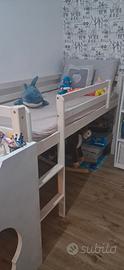 Letto a soppalco con scivolo