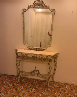consolle con specchio stile veneziano