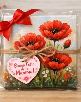 Quadro papaveri festa della mamma