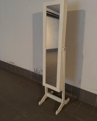 Specchio da appoggio con portagioie inconrpirato
