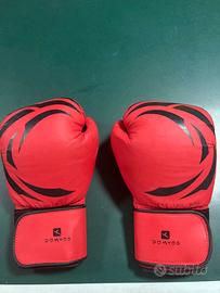 DOMYOS Guanti da boxe fkt 180 Rosso Inizio 8oz