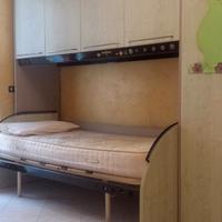 Cameretta completa di armadio scrivania 2 letto