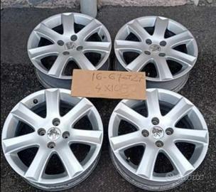 4 CERCHI IN LEGA 16" PEUGEOT CITROEN 