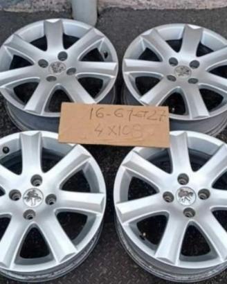 4 CERCHI IN LEGA 16" PEUGEOT CITROEN 