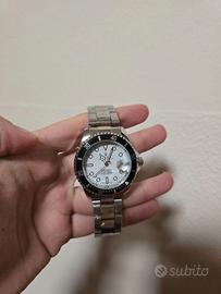 Orologio Submariner Acciaio Inox Bianco
