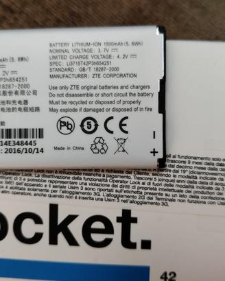 Batteria ZTE per router Webpocket