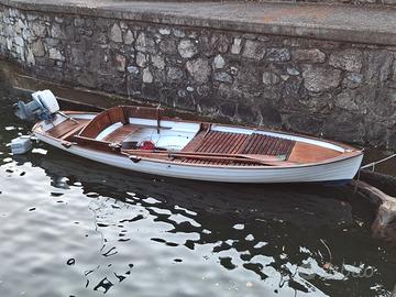 barca lancia  vetroresina + legno