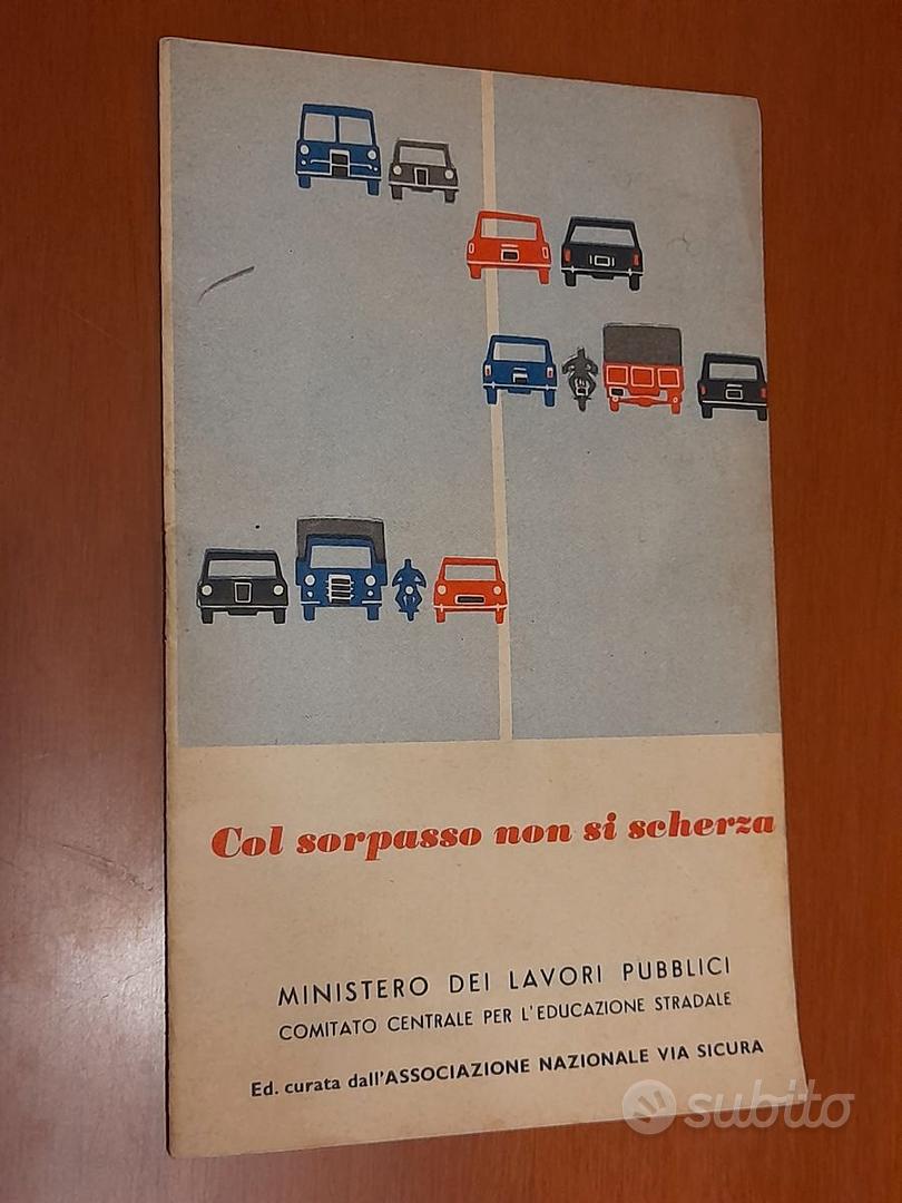 Opuscolo vintage per la sicurezza stradale, pubbli