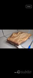 Sottopentola in legno di ulivo 23x17cm 685gr nuovo