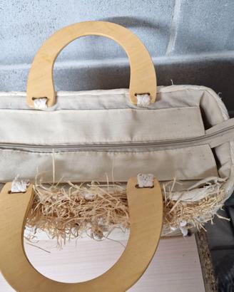 Borsa paglia da spiaggia