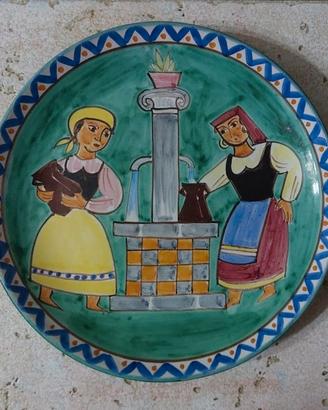 Piatto Ceramica Vietrese Dipinto a Mano 