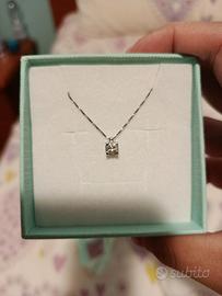 Collana punto luce con diamante 