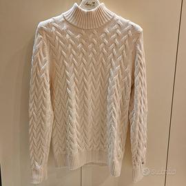 Tommy Hilfiger Dolcevita a Trecce Bianco lana