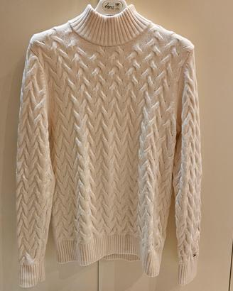 Tommy Hilfiger Dolcevita a Trecce Bianco lana