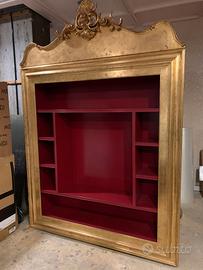 Libreria Casa Nobile 180x40 H260 – Laccato Rosso e