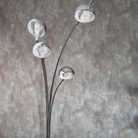 Piantana design cromata 5 luci - bracci ad arco