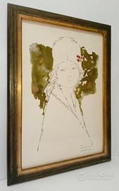 Lith. Acquerello firmata Mario Piergiovanni  Bari