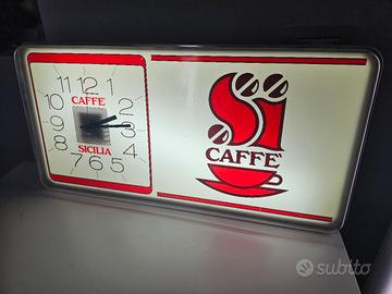 Orologio Pubblicitario Vintage Caffè Sì 