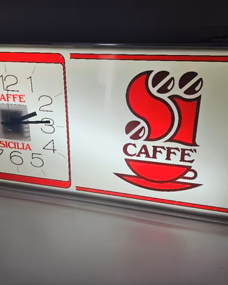 Orologio Pubblicitario Vintage Caffè Sì 