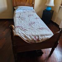 letto singolo noce