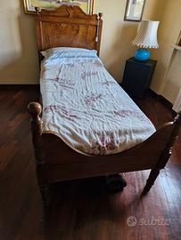 letto singolo noce
