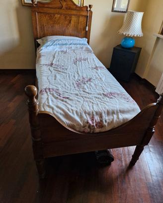 letto singolo noce