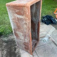 Grande vaso rettangolare in terracotta