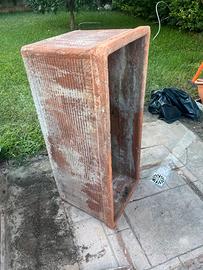 Grande vaso rettangolare in terracotta