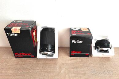 Vivitar 2 Ottiche  Olympus OM 70-210+28