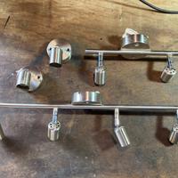 4 applique faretti in acciaio