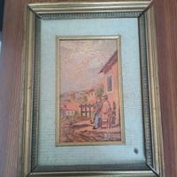 piccola pittura in cornice dorata 