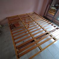 Rete a doghe letto matrimoniale Ennerev in legno