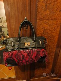 Borsa a mano e spalla in ecopelle - Trama Pitonata
