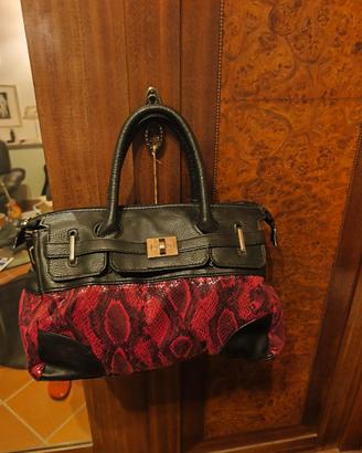 Borsa a mano e spalla in ecopelle - Trama Pitonata